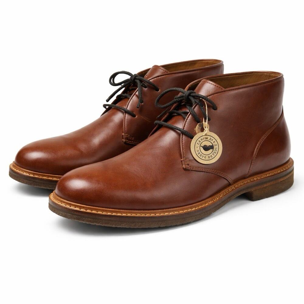 Johnston & Murphy Chukka Boots Mens Size 11.5‎ Brown Crêpe Sheepskin MRSP $175